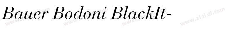 Bauer Bodoni BlackIt字体转换
